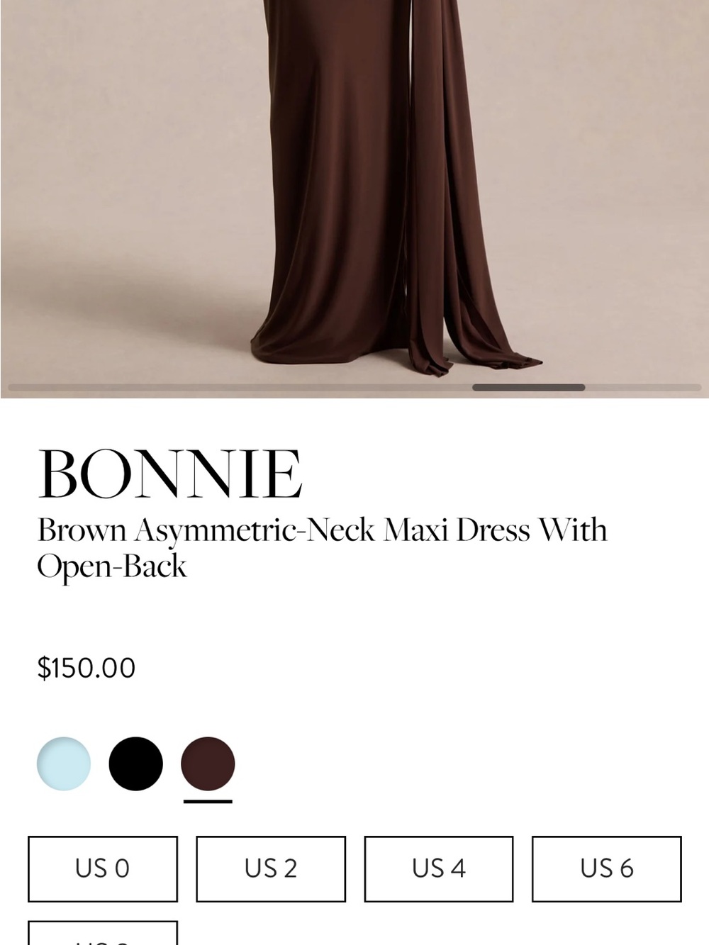 Club L London: BONNIE One-Shoulder Brown Evening Gown with Draped Buckle Detail - Picture 4 of 5